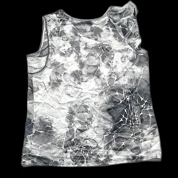 Simply Vera Vera Wang Women’s Floral Print Top Black and Gray Size L - Picture 3 of 10